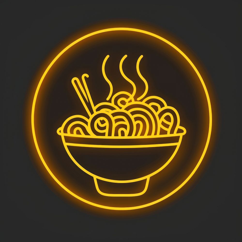 Noodles icon neon astronomy outdoors.