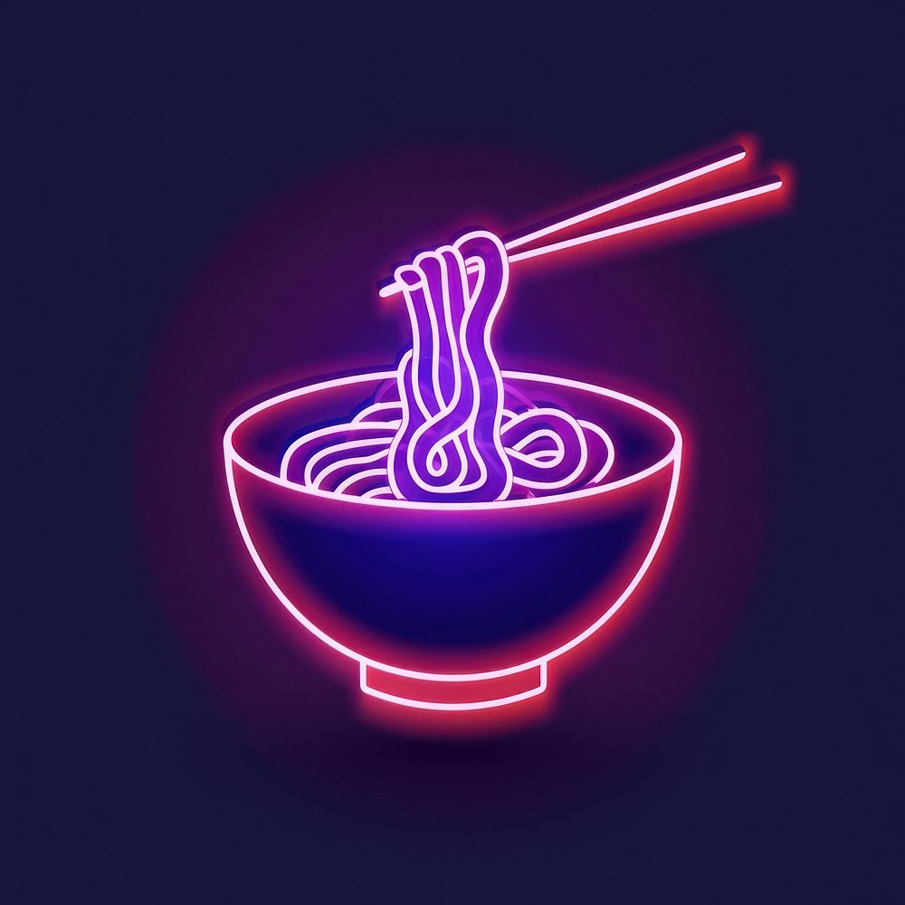 Noodles icon neon astronomy outdoors.