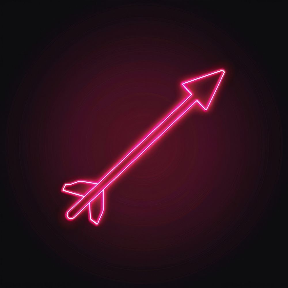 Arrow icon neon weaponry light.