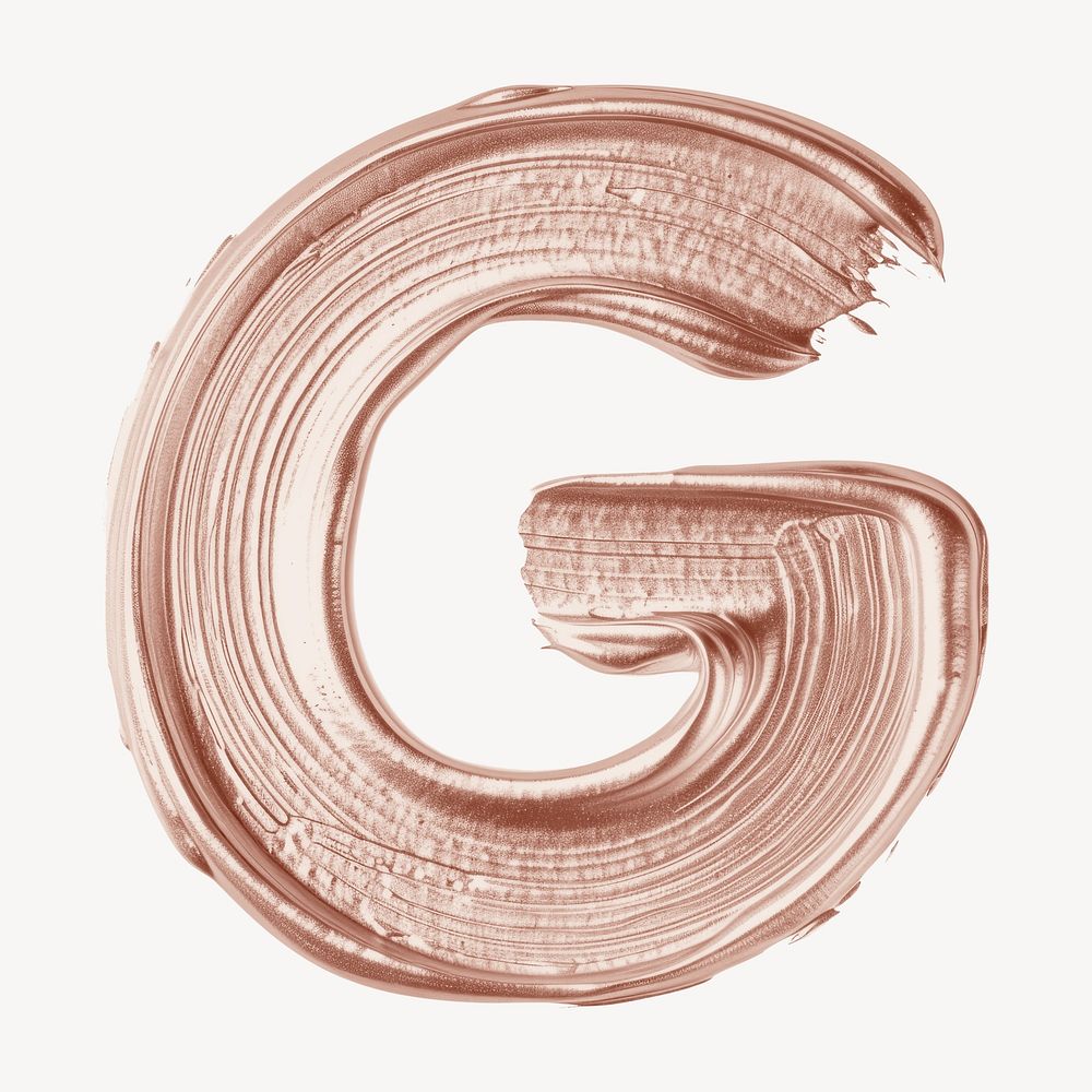 Letter G brush strokes white background accessories accessory.