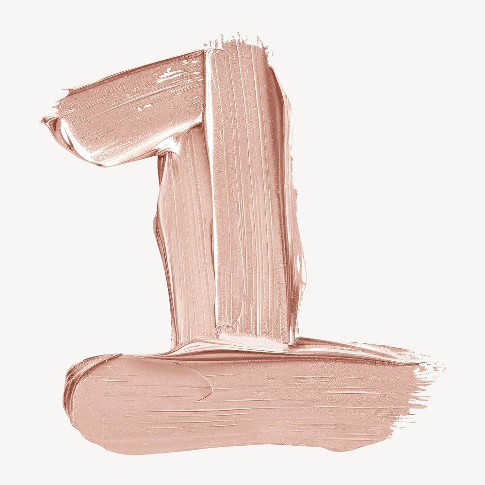 Letter number 1 brush strokes backgrounds cosmetics paint.