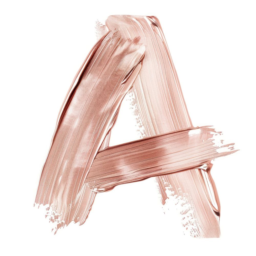 Letter A brush strokes sketch white background illustrated.