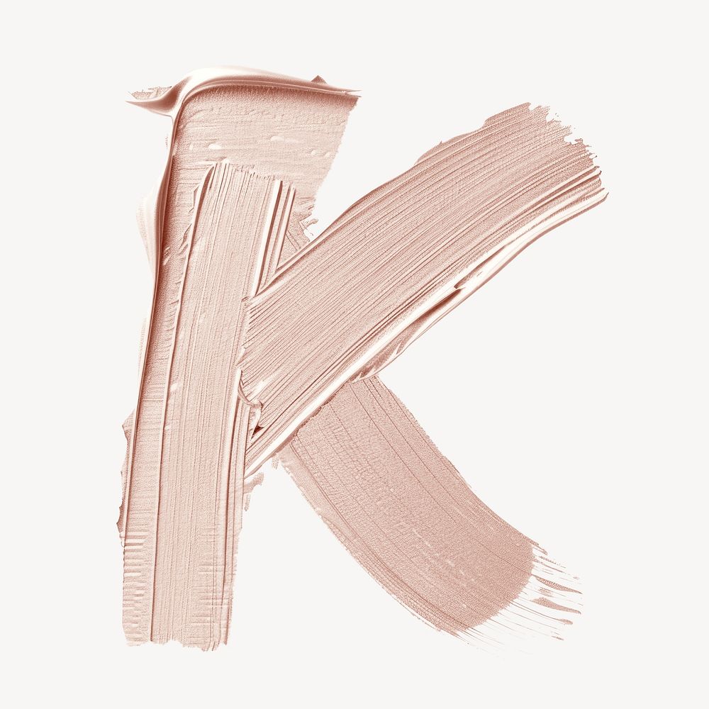 Letter K brush strokes white background creativity weaponry.