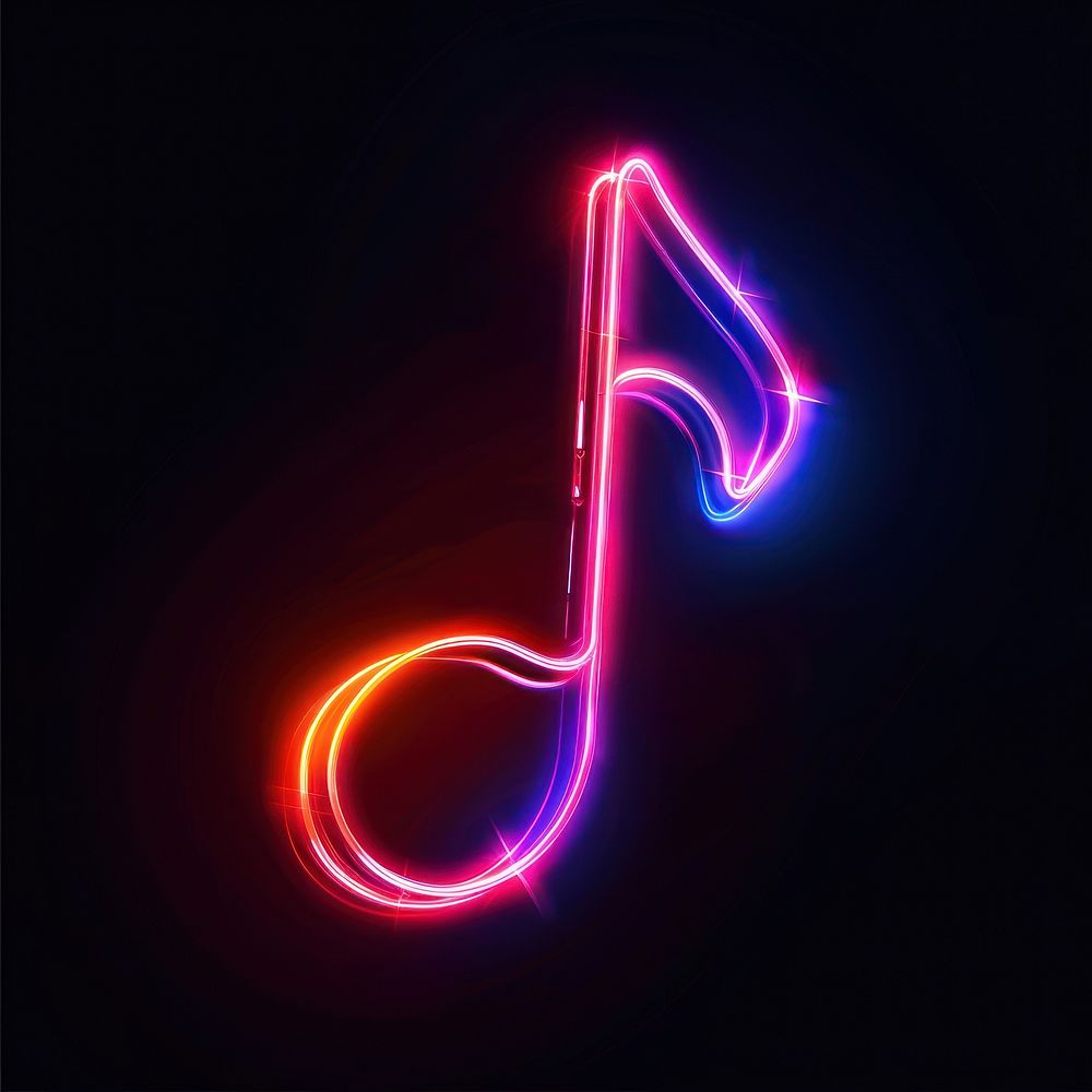 Music note neon astronomy outdoors.