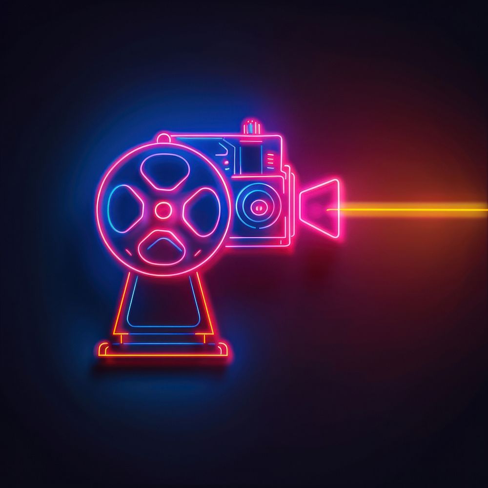 Movie projector neon light.
