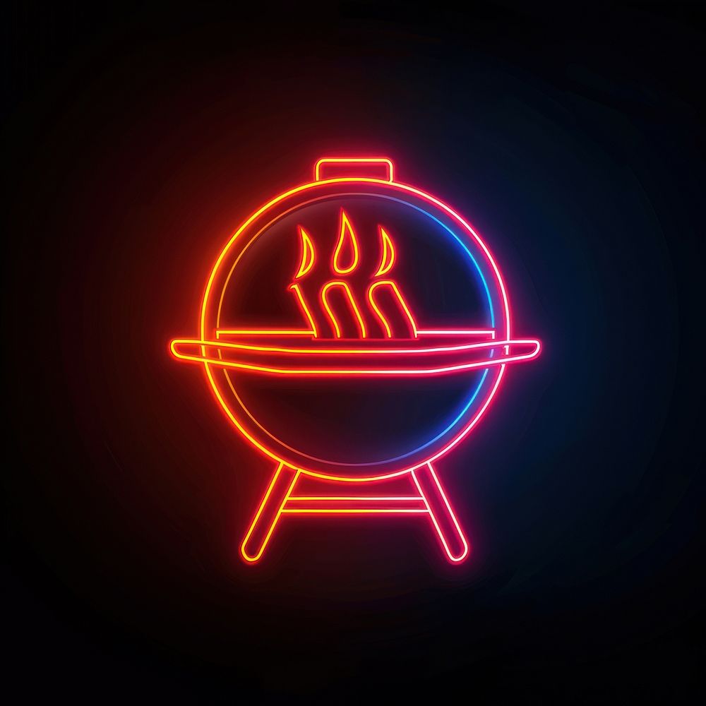 Bbq neon astronomy outdoors.