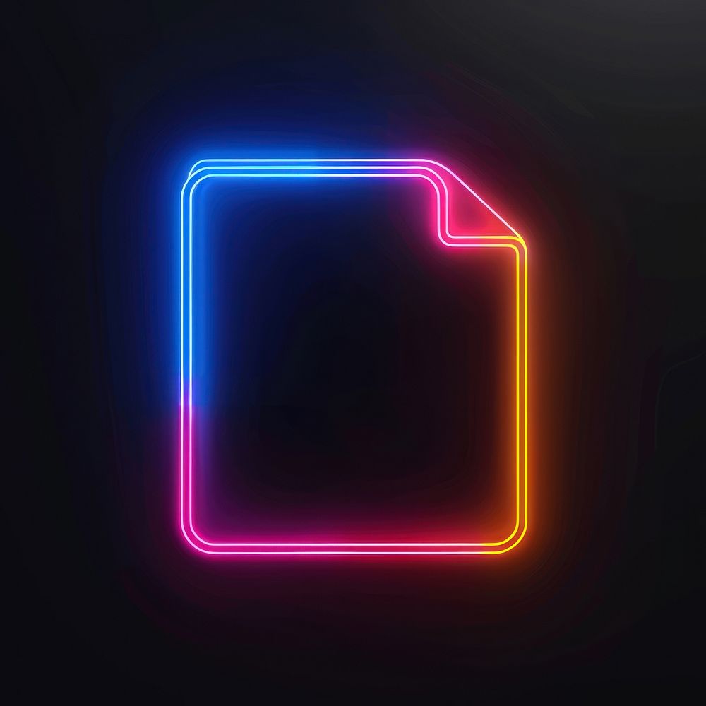 Folder neon light.