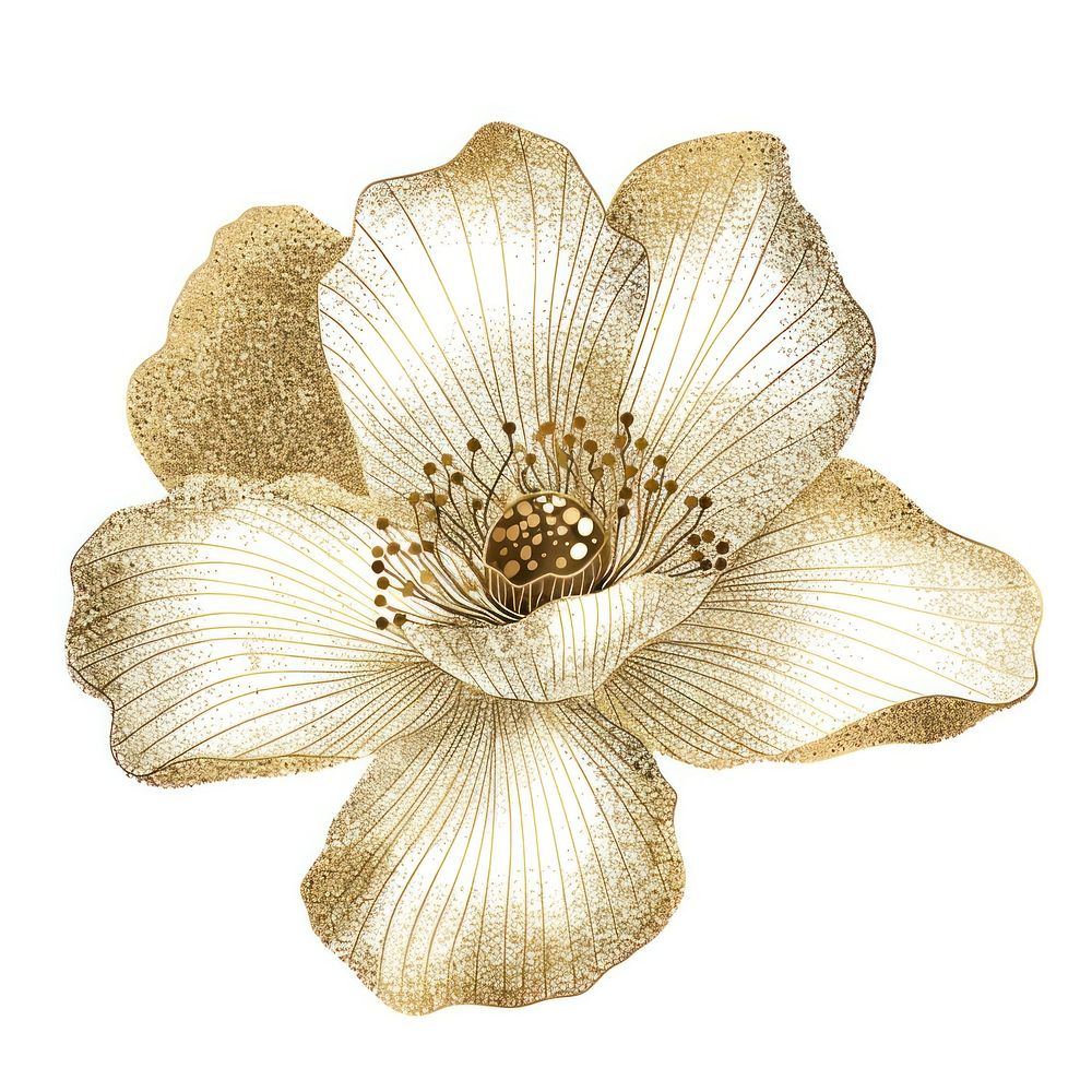 Gold glitter single line flower accessories chandelier accessory.