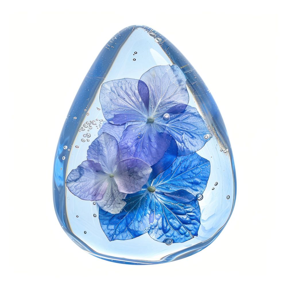 Flower resin water drop shaped pottery blossom plant.