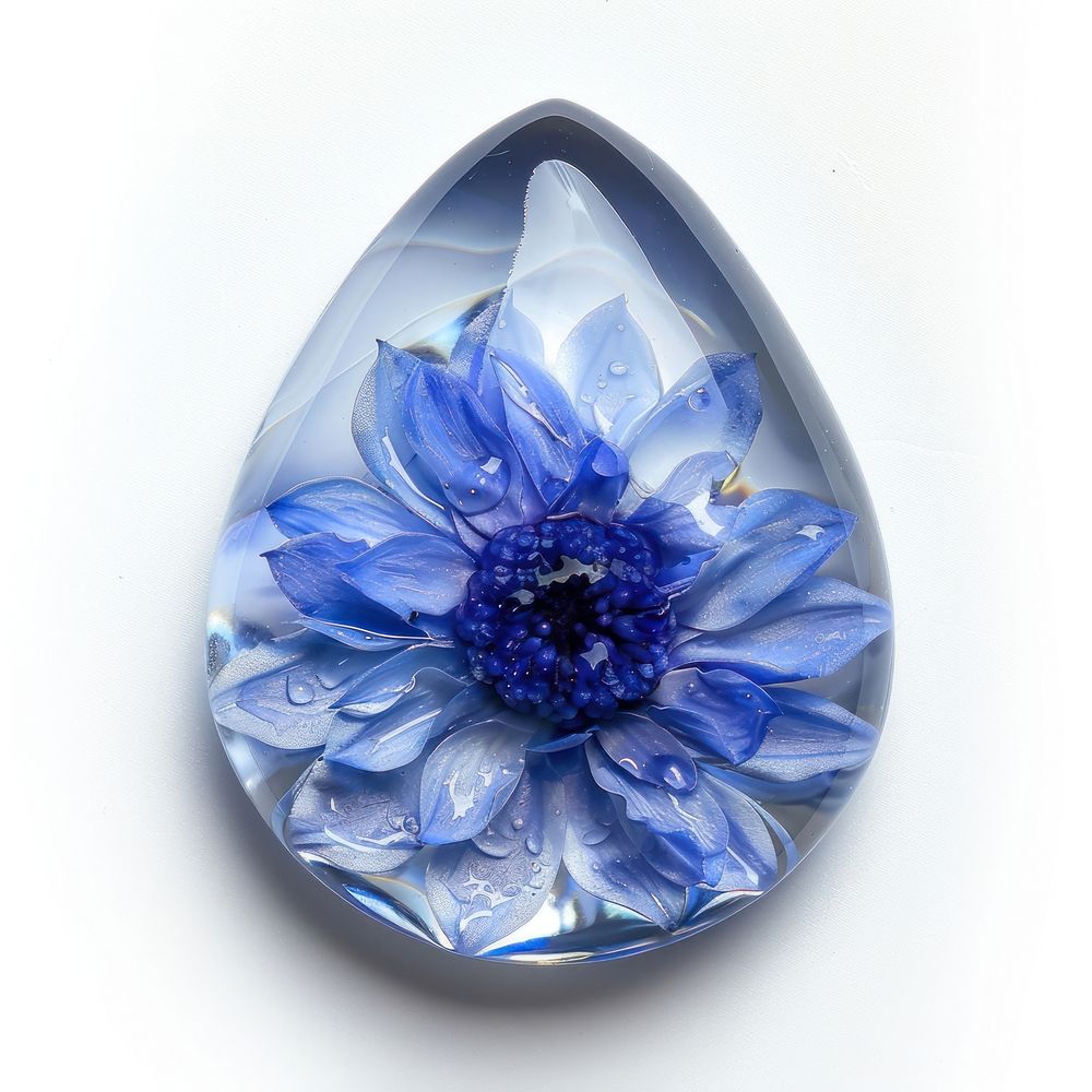 Flower resin water drop shaped accessories accessory gemstone.