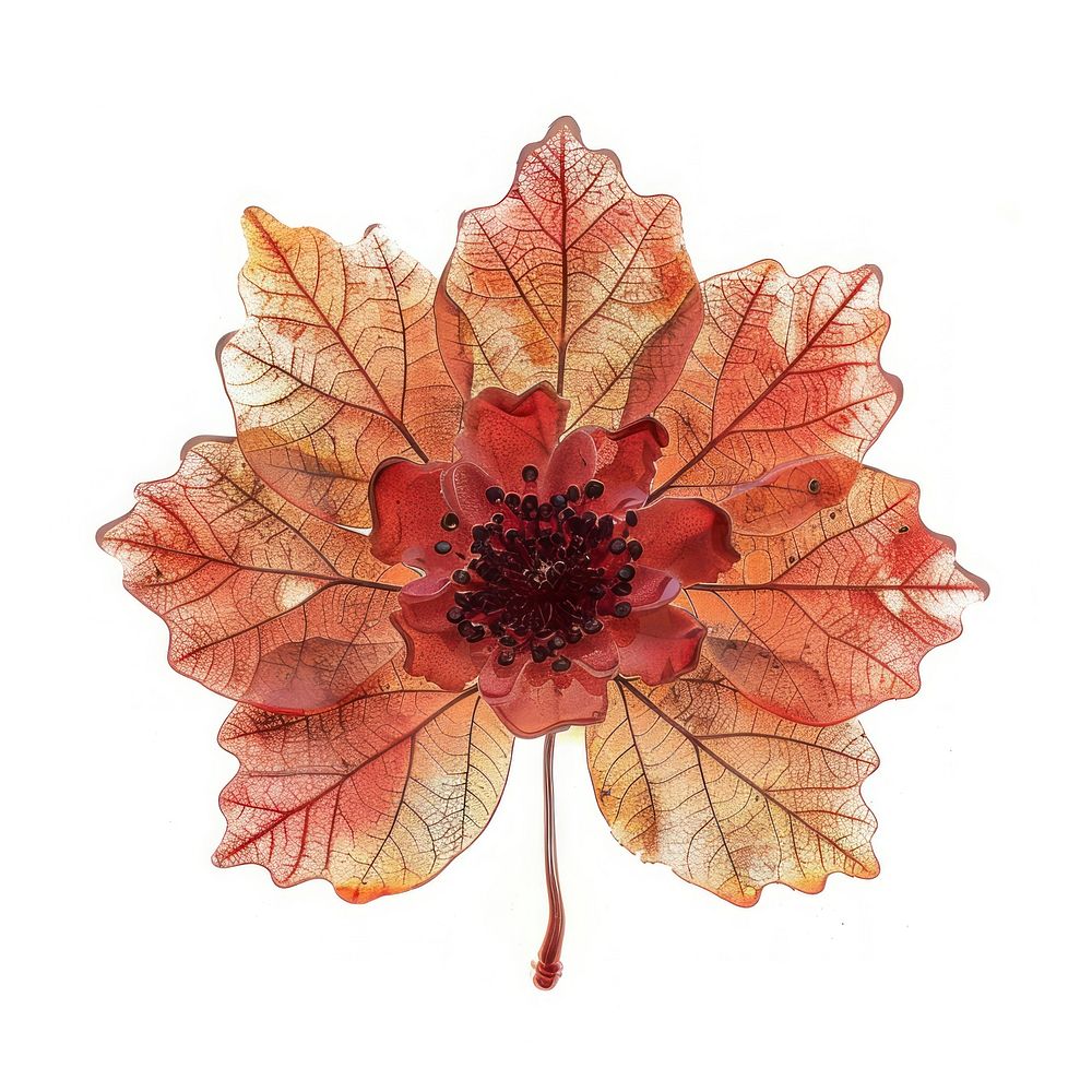 Flower resin autumn leaves shaped sycamore plant leaf.