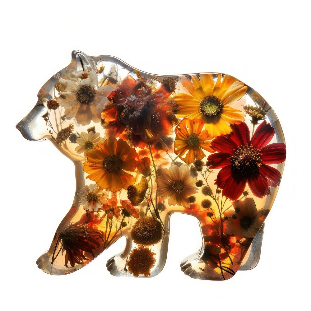 Flower resin bear shaped art accessories chandelier.