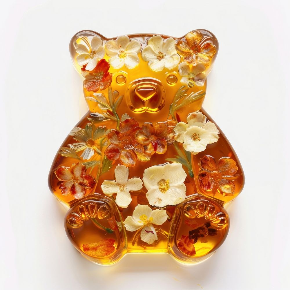Flower resin bear shaped confectionery accessories accessory.