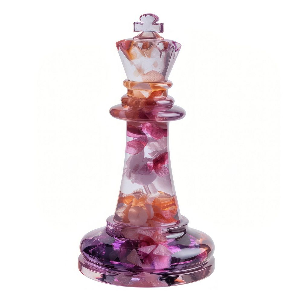 Flower resin chess shaped cosmetics bottle game.