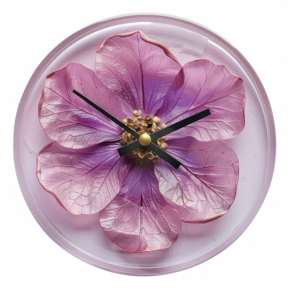 Flower resin clock shaped accessories accessory blossom.