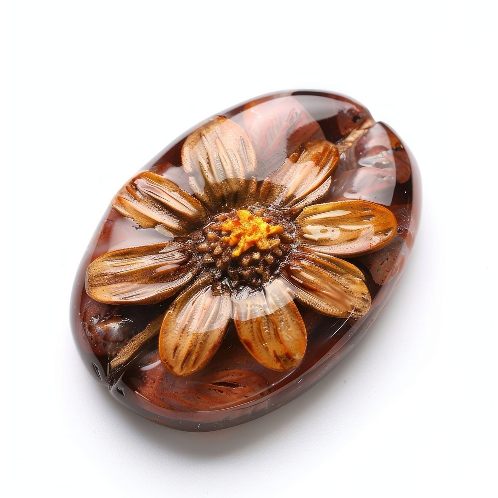 Flower resin coffee beans shaped accessories accessory gemstone.
