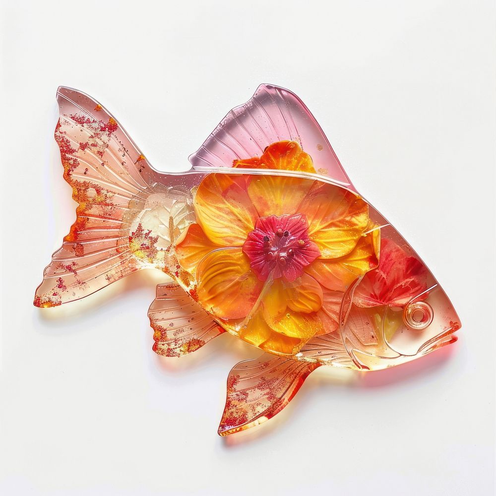 Flower resin fish shaped accessories accessory ketchup.