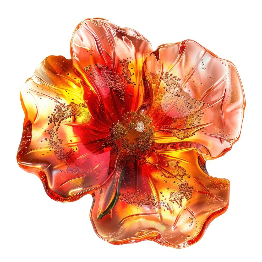 Flower resin fire icon shaped art accessories accessory.