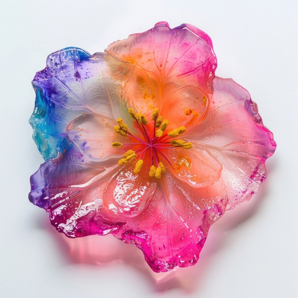 Flower resin hand shaped accessories accessory gemstone.
