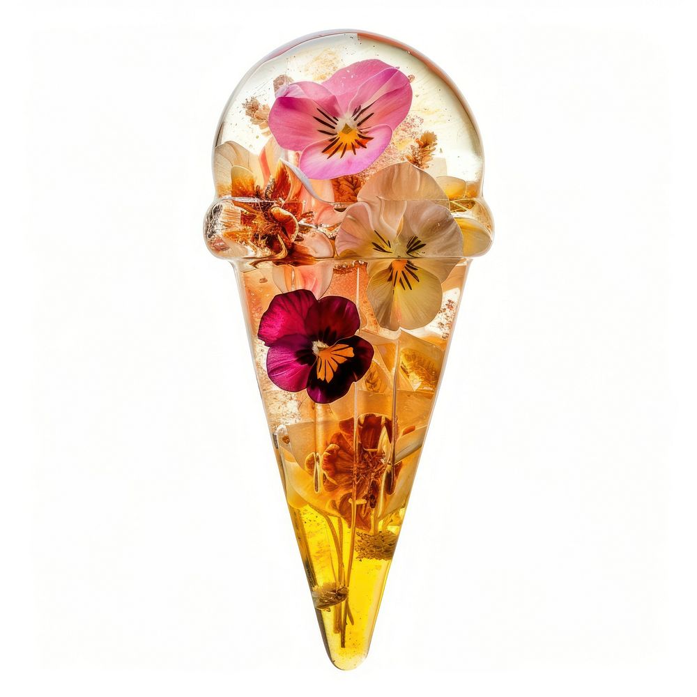 Flower resin ice cream shaped confectionery cosmetics blossom.