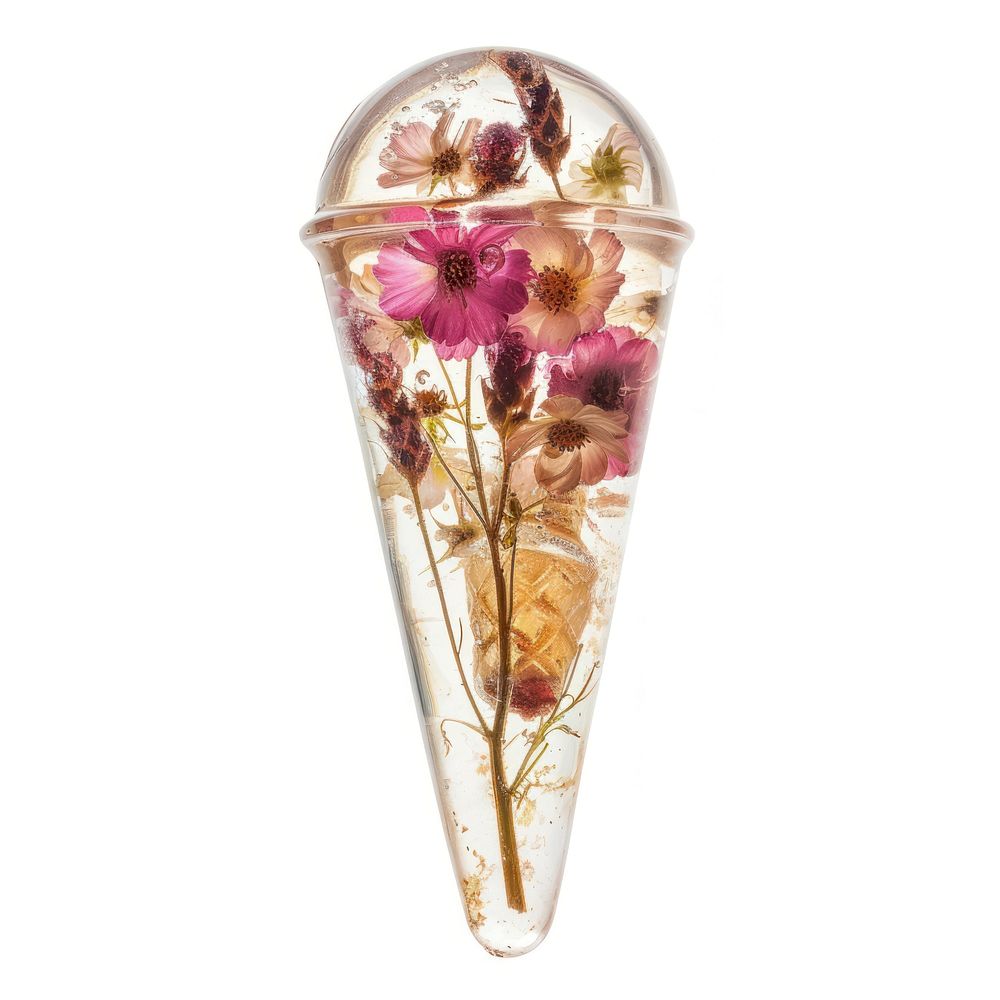Flower resin ice cream shaped cosmetics pottery blossom.