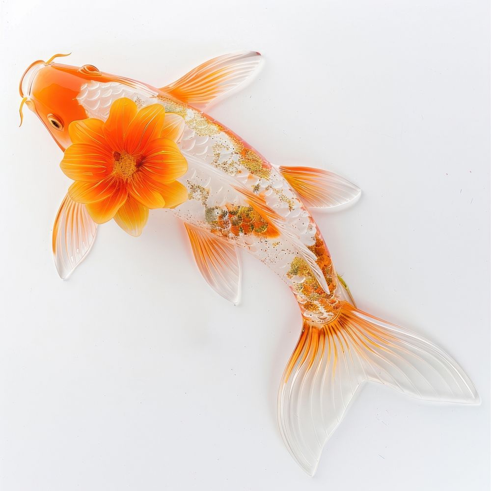 Flower resin koi fish shaped goldfish animal shark.