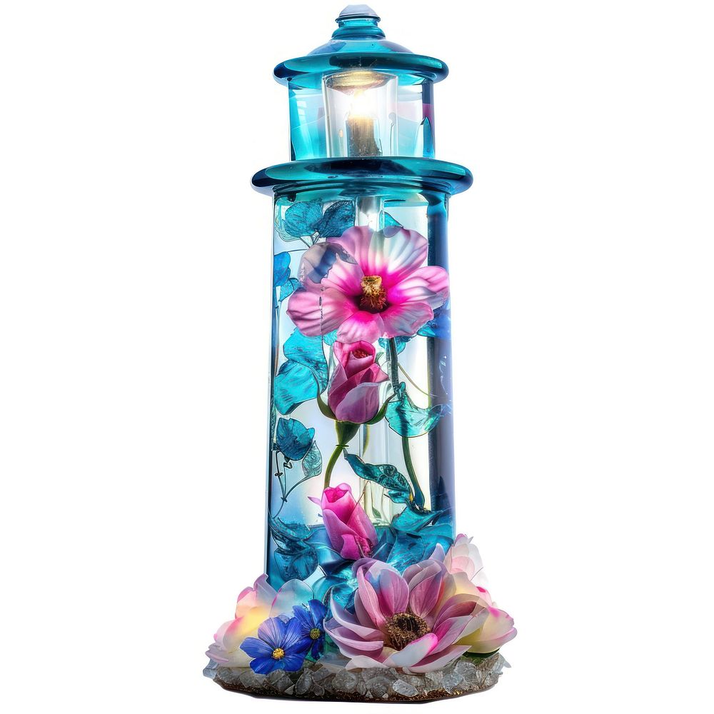 Flower resin lighthouse shaped cosmetics pottery perfume.