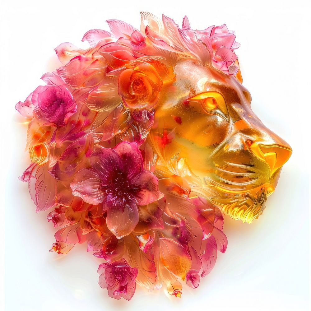 Flower resin lion shaped art accessories chandelier.