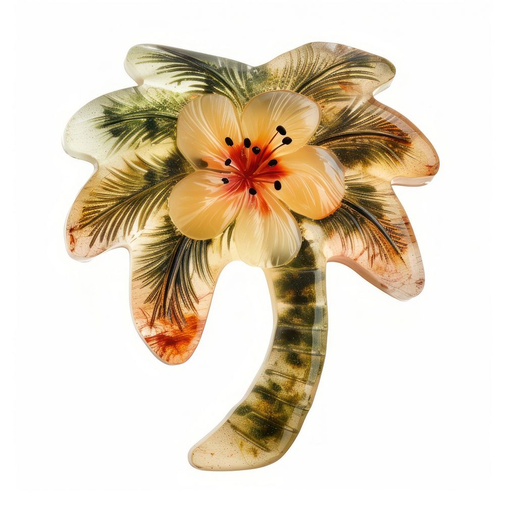 Flower resin palm tree shaped art accessories accessory.
