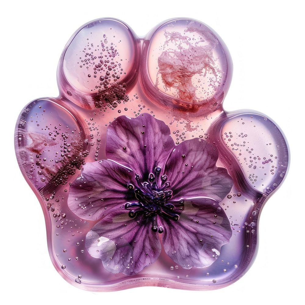 Flower resin paw icon shaped accessories accessory gemstone.