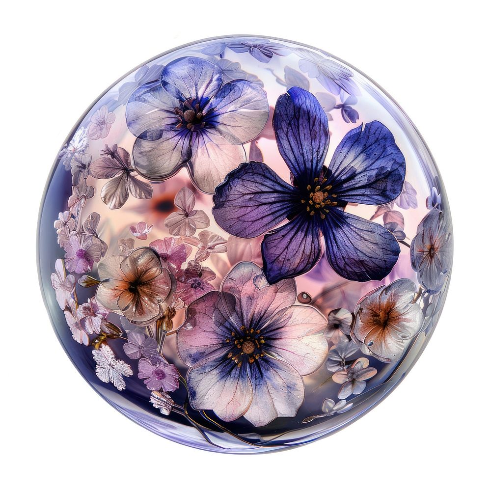 Flower resin planet shaped art accessories porcelain.