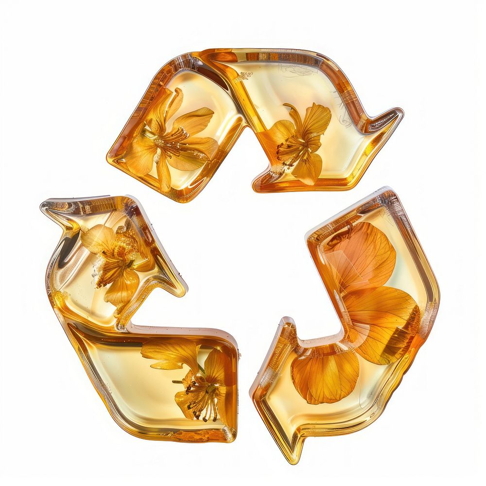 Flower resin recycle icon shaped accessories accessory jewelry.