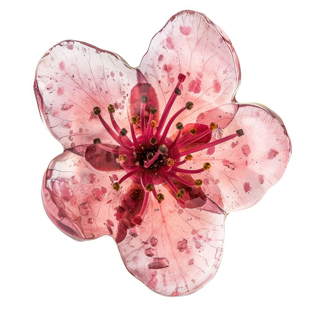 Flower resin sakura shaped blossom anemone anther.