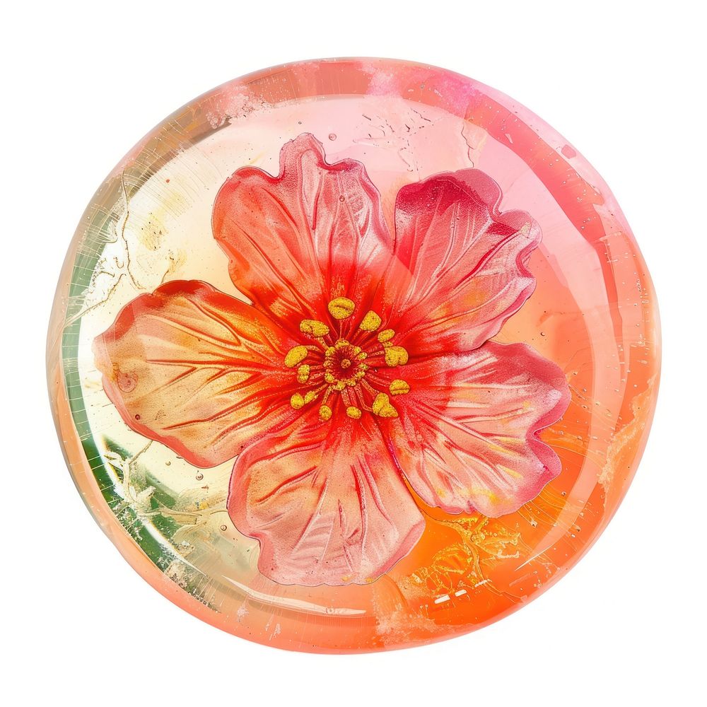 Flower resin seal shaped accessories accessory blossom.