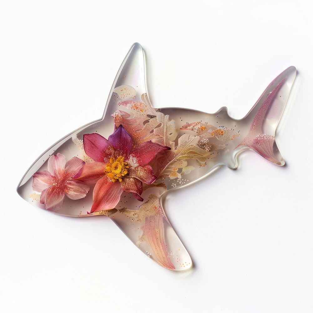 Flower resin shark shaped accessories accessory jewelry.