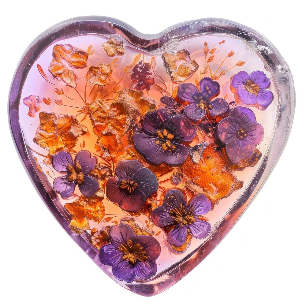 Flower resin shield shaped accessories accessory gemstone.