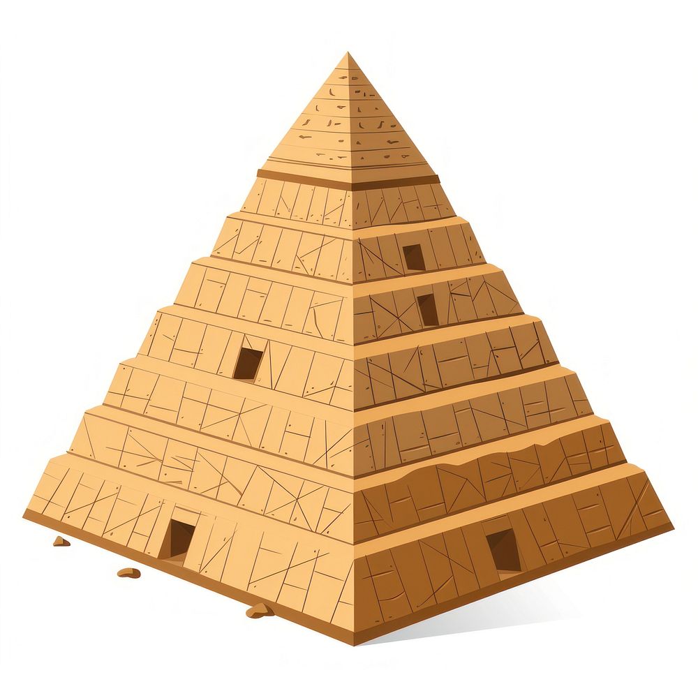 Ancient Egypt art pyramid architecture triangle building.