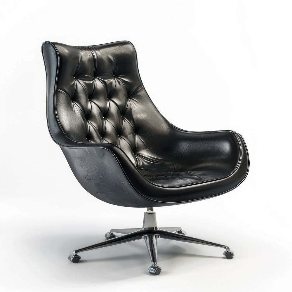 Black office chair furniture armchair cushion.