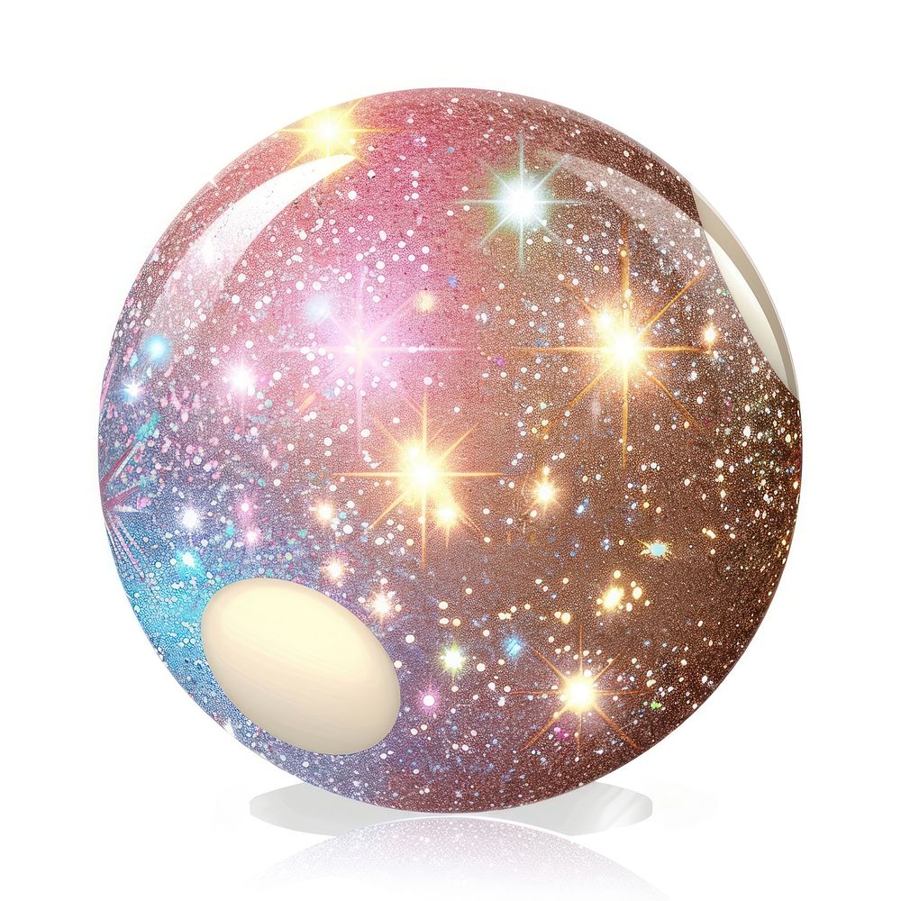 A glitter billiard ball ball flat sticker astronomy outdoors sphere.