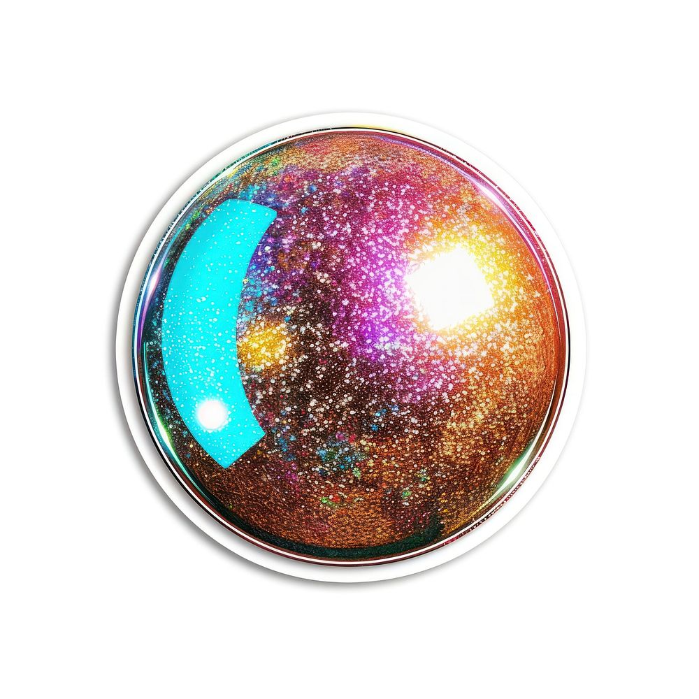 A glitter pool ball flat sticker accessories accessory gemstone.