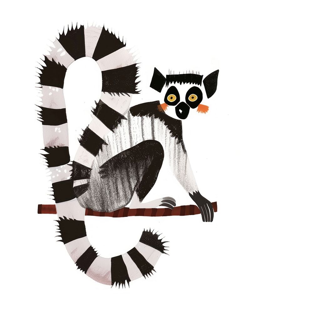 Cute Lemur illustration animal lemur wildlife.
