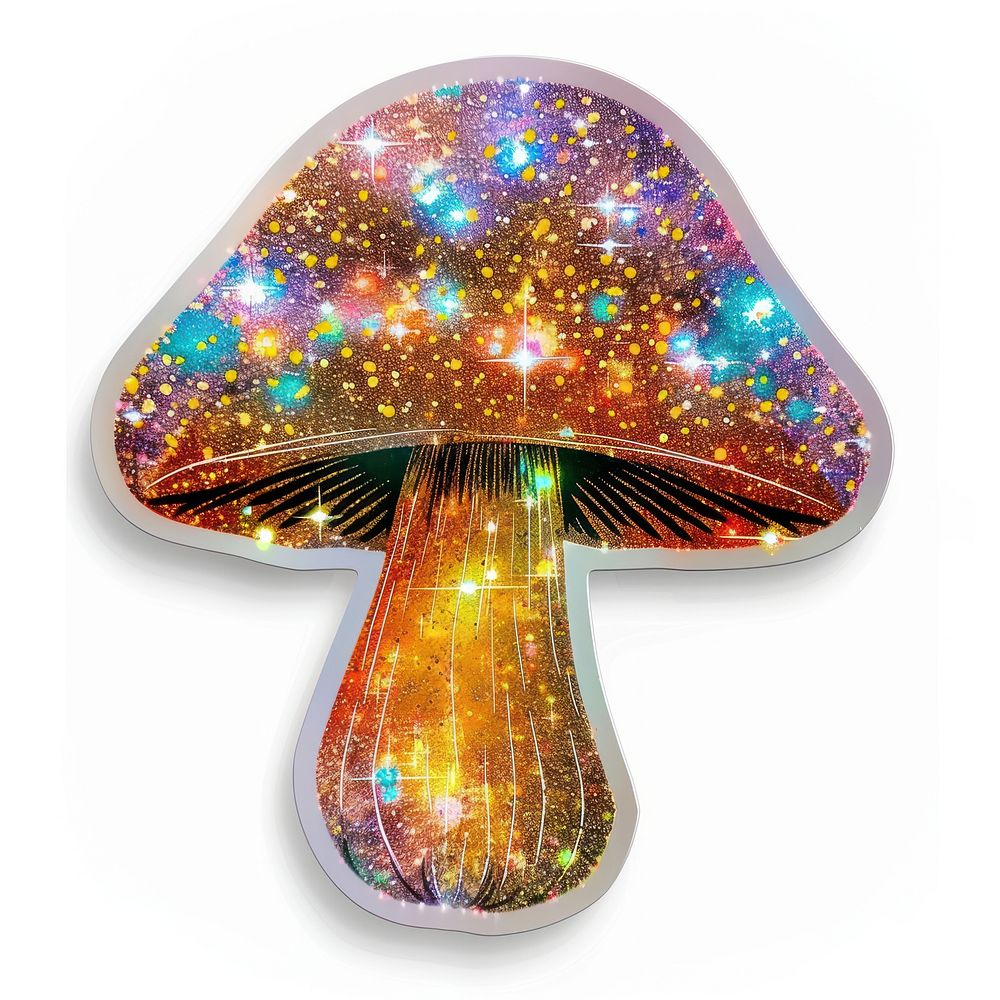 Glitter mushroom flat sticker accessories chandelier accessory.