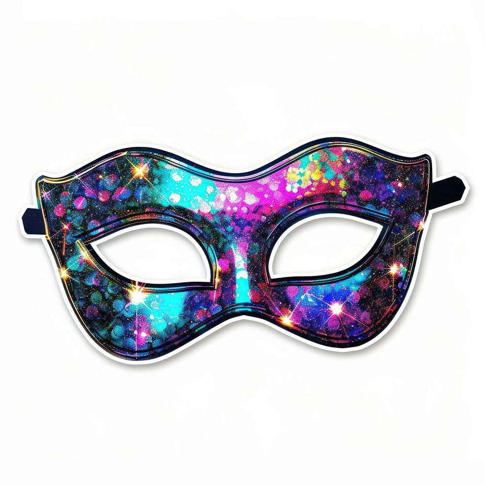 Glitter mask flat sticker accessories accessory parade.
