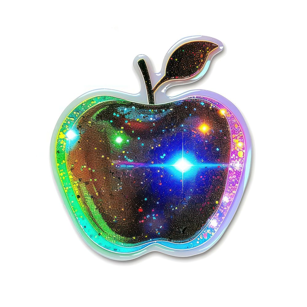 Glitter apple flat sticker accessories accessory gemstone.