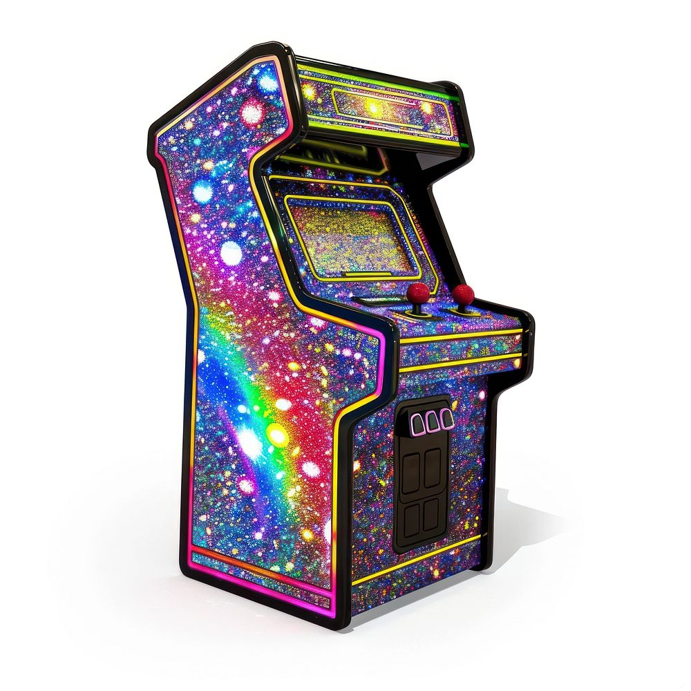Glitter arcade game sticker disk arcade game machine.