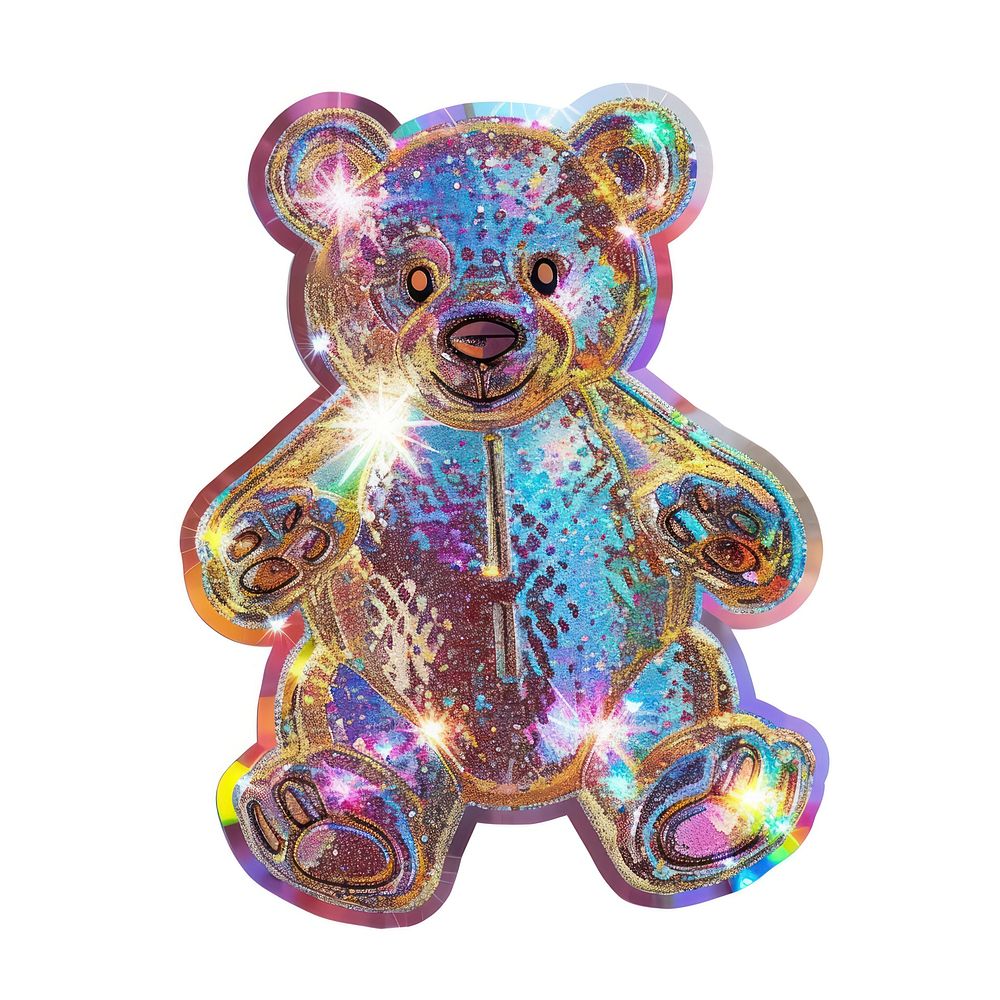 Glitter bear sticker confectionery accessories accessory.