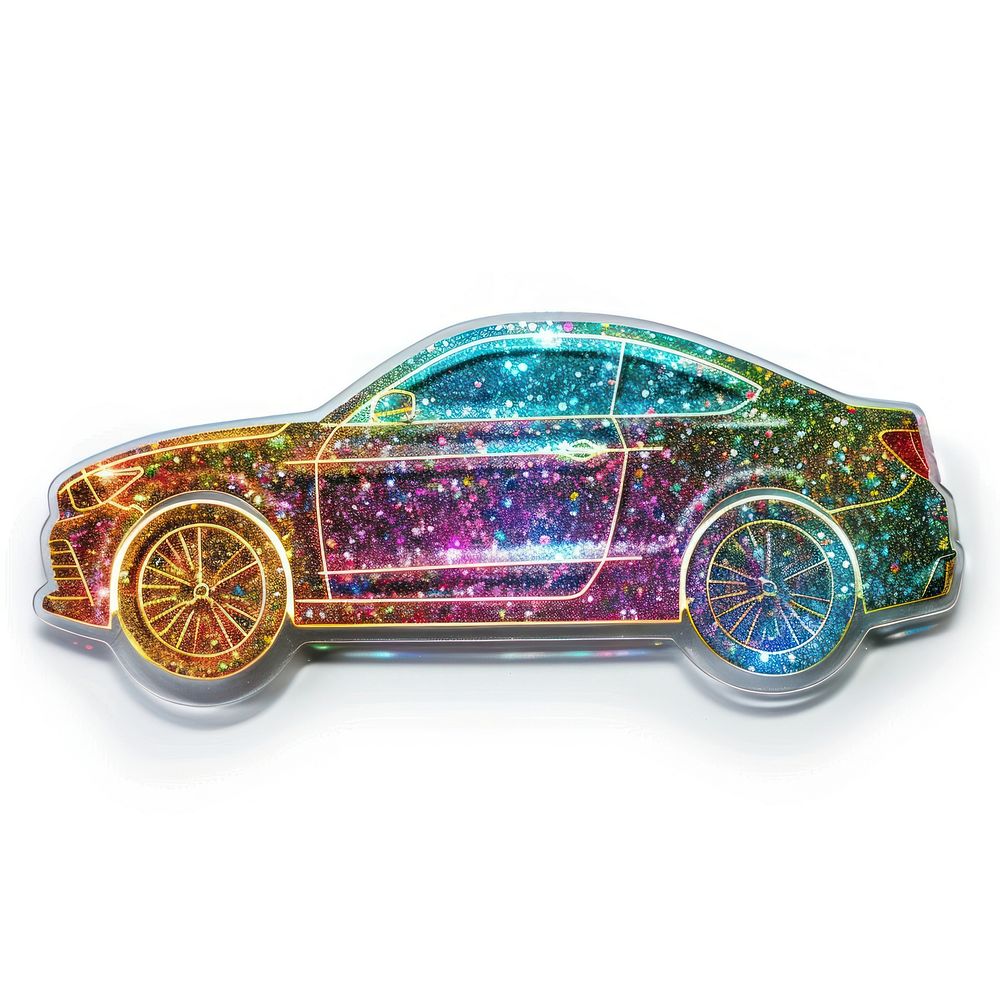 Glitter car flat sticker transportation accessories automobile.