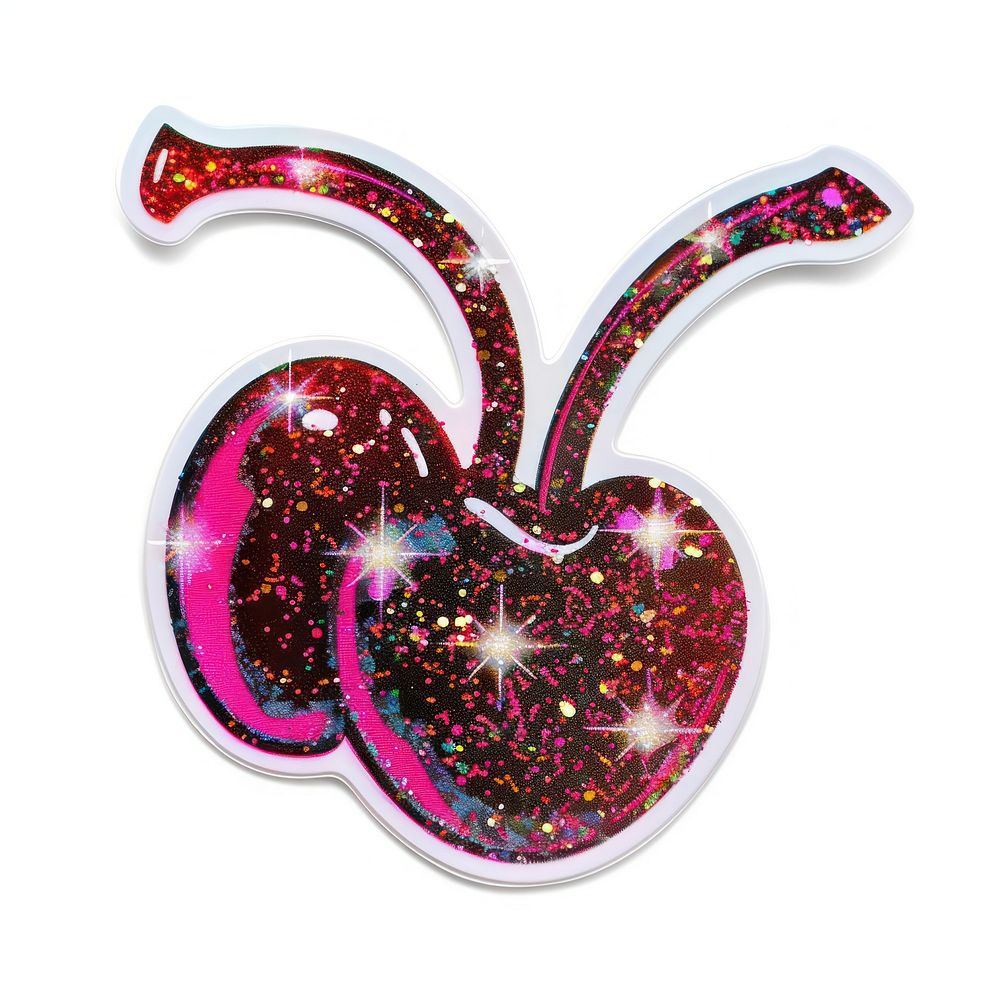 Glitter cherry flat sticker accessories accessory jewelry.