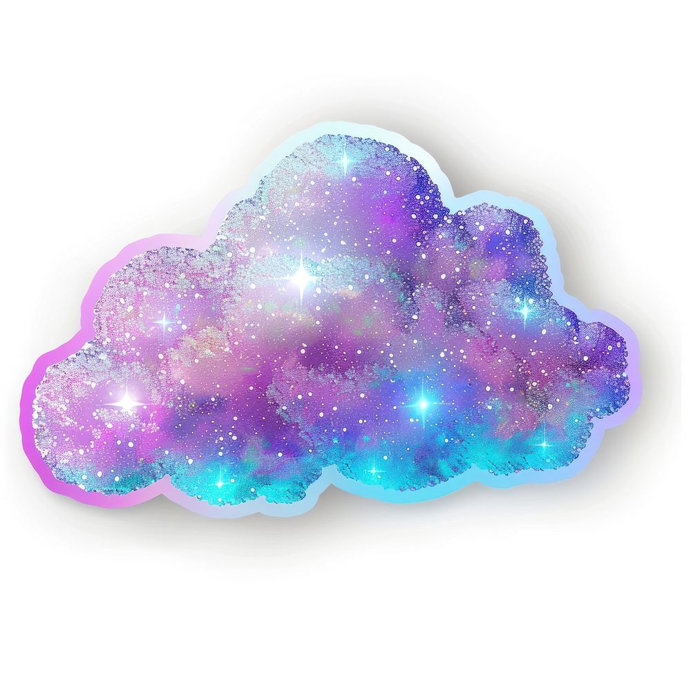 Glitter cloud sticker accessories accessory astronomy.