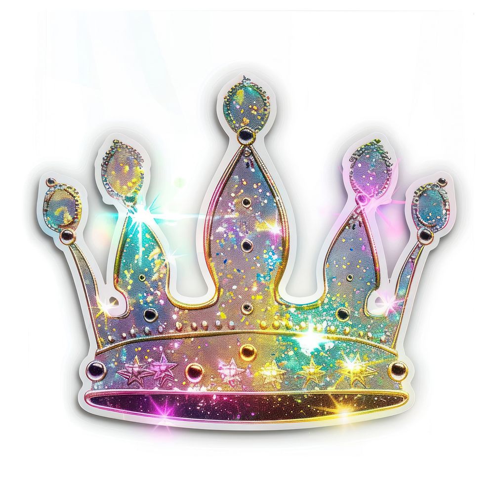 Glitter crown flat sticker accessories accessory jewelry.